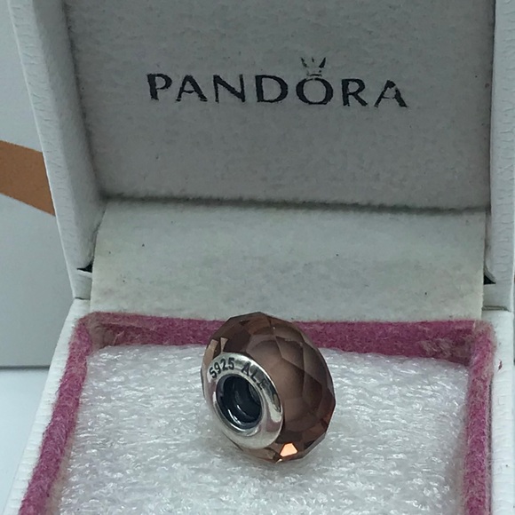 Pandora,”Blush Pink Faceted ” S925ALE, Murano Glass Charm 791729NBP M1 - Picture 5 of 6